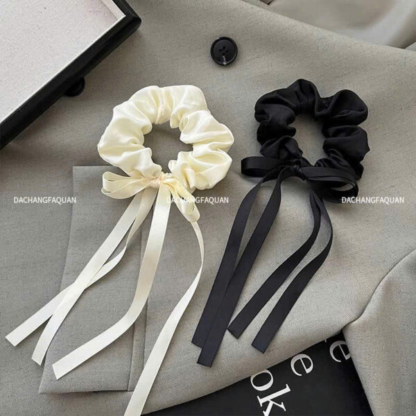 Dây crunchies đen trắng có dây - Image 4