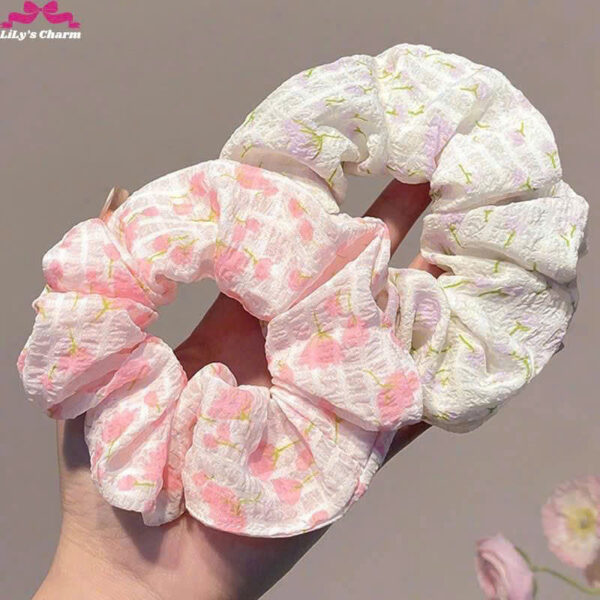 Dây crunchies họa tiết hình hoa dễ thương - Image 2